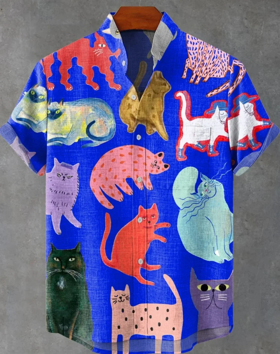 TRESILA Chemise Hawaïenne à Manches Courtes Pour Homme