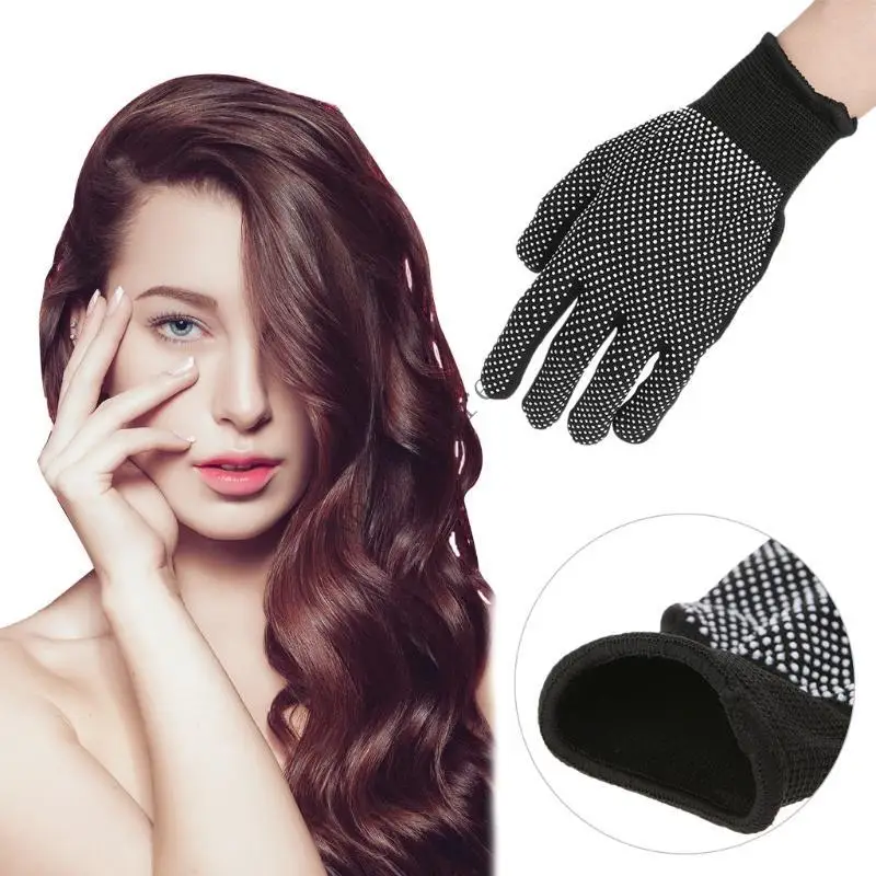 2pcs Heat Resistant Protective Glove Hair Styling For Curling Straight Flat Iron X7XA