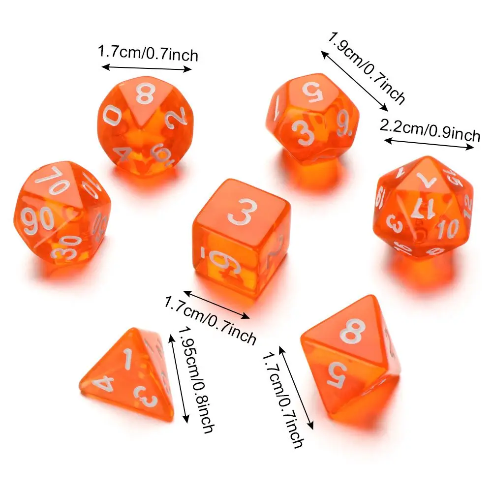 7Pcs/Set Gifts Multifaceted Party Supplies Game Accessory Board Game Leisure Entertainment Toys Dice Set