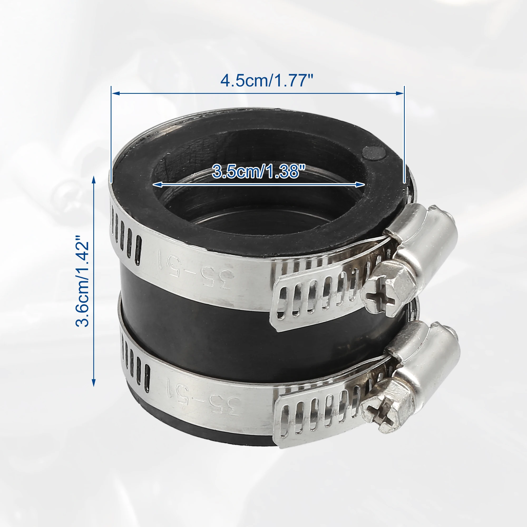 Adattatore Per Carburatore Moto In Gomma - Manicotto Di Aspirazione 40mm (2 Pezzi)