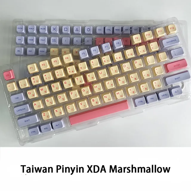 132 keys Marshmallow Russian Japanese Korean Keycaps XDA Profile PBT