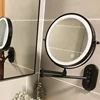 Bathroom White Smart Makeup Mirror 8-inch Folding LED Makeup Mirror 3X Magnification Double-sided Battery Mirror 1