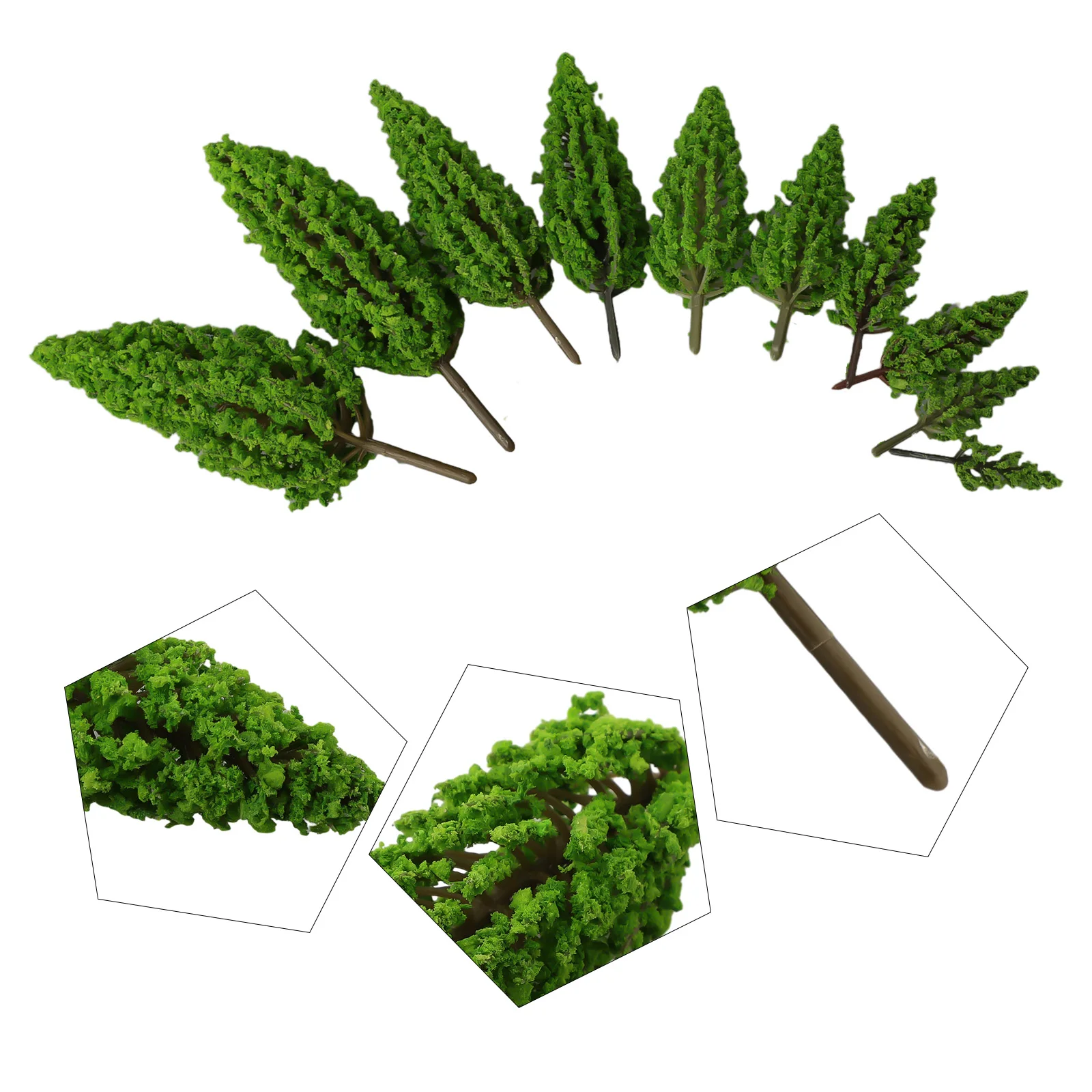 Enhance Your Miniature World with Green Pine Model Trees, Suitable for Train Railroad Models, Wargaming, and Bonsai Decoration