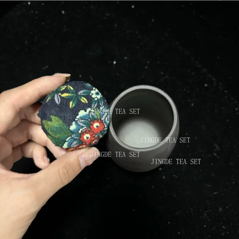 Chinese Purple Sand Small Tea Jar Home Tea Organizer Portable Coffee Sealed Canister Kitchen Storage Tank Customized Tea Caddy