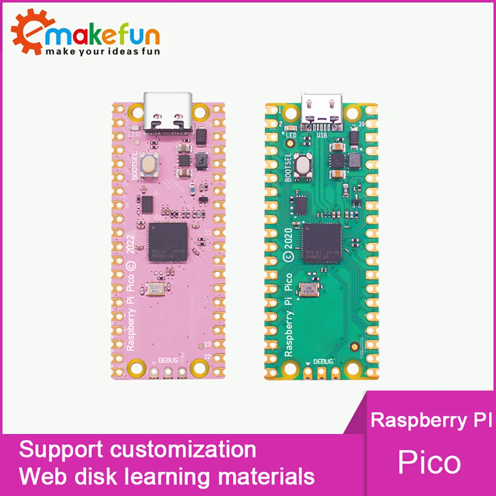 Макетная плата Emakefun RP2040 Raspberry Pi Pico, двухъядерная, КБ ARM, микрокомпьютеры с низкой мощностью, высокопроизводительная фотография