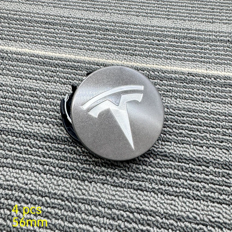4pcs Tesla Model 3 Model Y Badge Covers Hub Caps 56mm Hub Center Caps for Tesla Y X S Auto Accessories Style