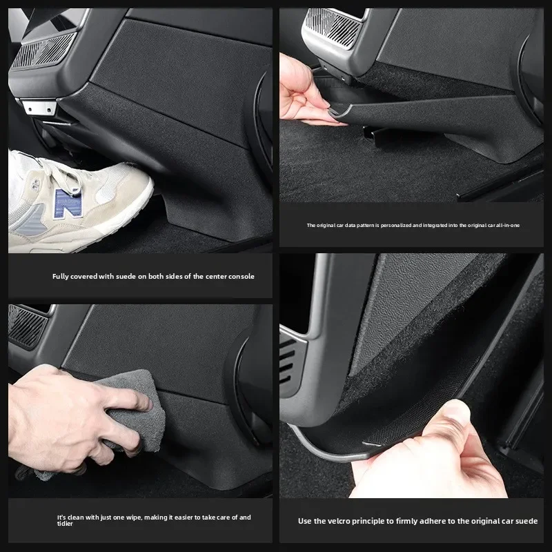Car Seat Cover For Tesla Model Y Juniper 2025 Model 3 Highland Armrest Rear Seat Anti-Kick Board Panel Cover TPE Child Anti Dirty Kickproof Mat