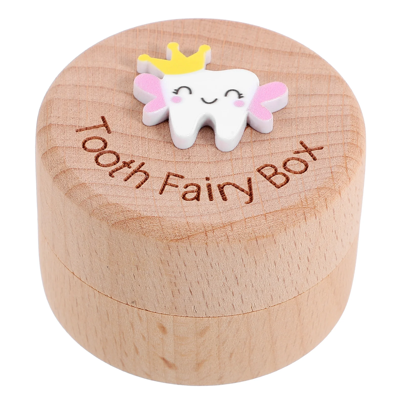 

Children's Tooth Box Kid's Saver Fetal Hair Case Girl Toddlers Container Wooden Case