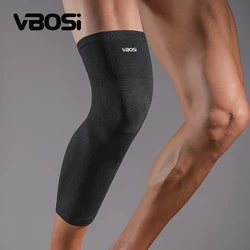Unisex Enhanced Lengthened Knee Support Sleeve - M (Black)