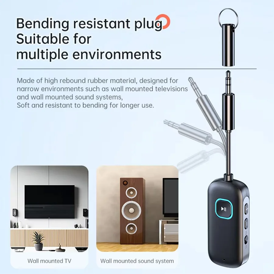 APTX Bluetooth Audio Transmitter Receiver aptX-Adaptive/HD/LL 3.5MM AUX Multipoint 2 in 1 Wireless Adapter Hifi Stereo Music Wit