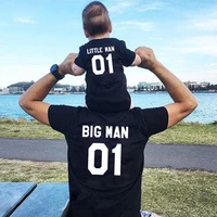 Summer Father And Son Big Man Little Man Cotton Short Sleeve Dad And Me Family Set King And Prince T-shirts For kids And Adults 1