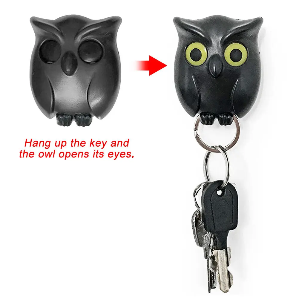 Owl Shape Key Holder Wall Hanging Hook Magnetic Key Hanger Hooks Will Open  Eyes Home Decoration Home Decoration - AliExpress