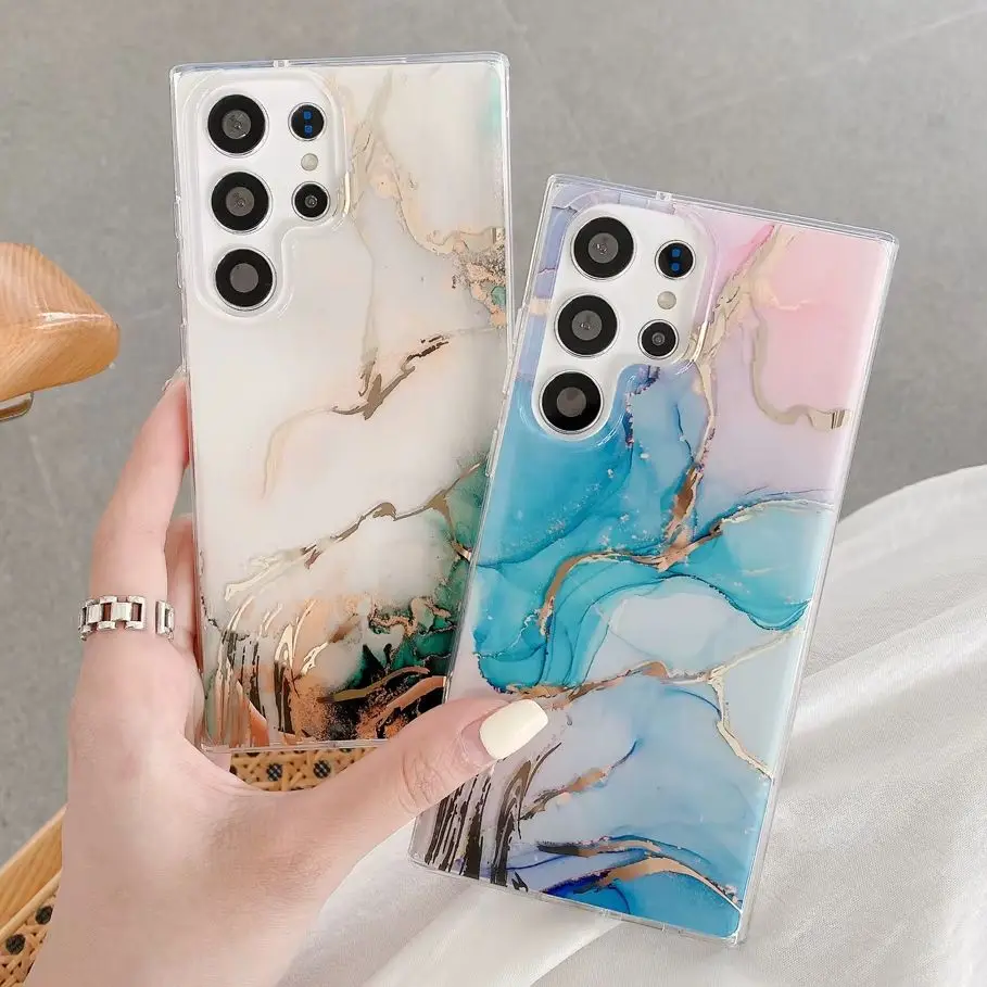 Glitter Marble Hard Phone Case – Stylish Protective Cover