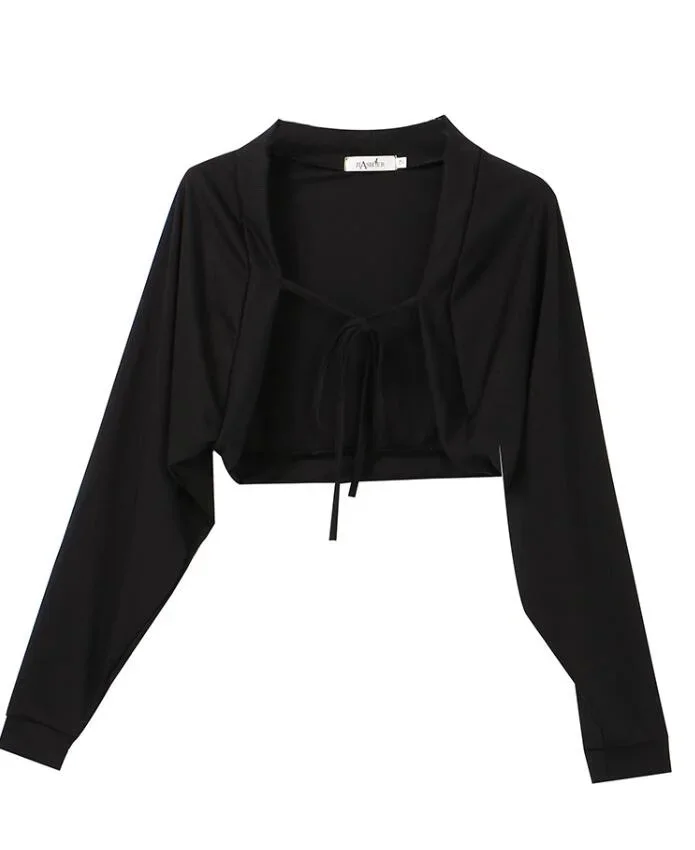 

Knitted Thin Outer Shawl Long Sleeve Sun Protection Cardigan