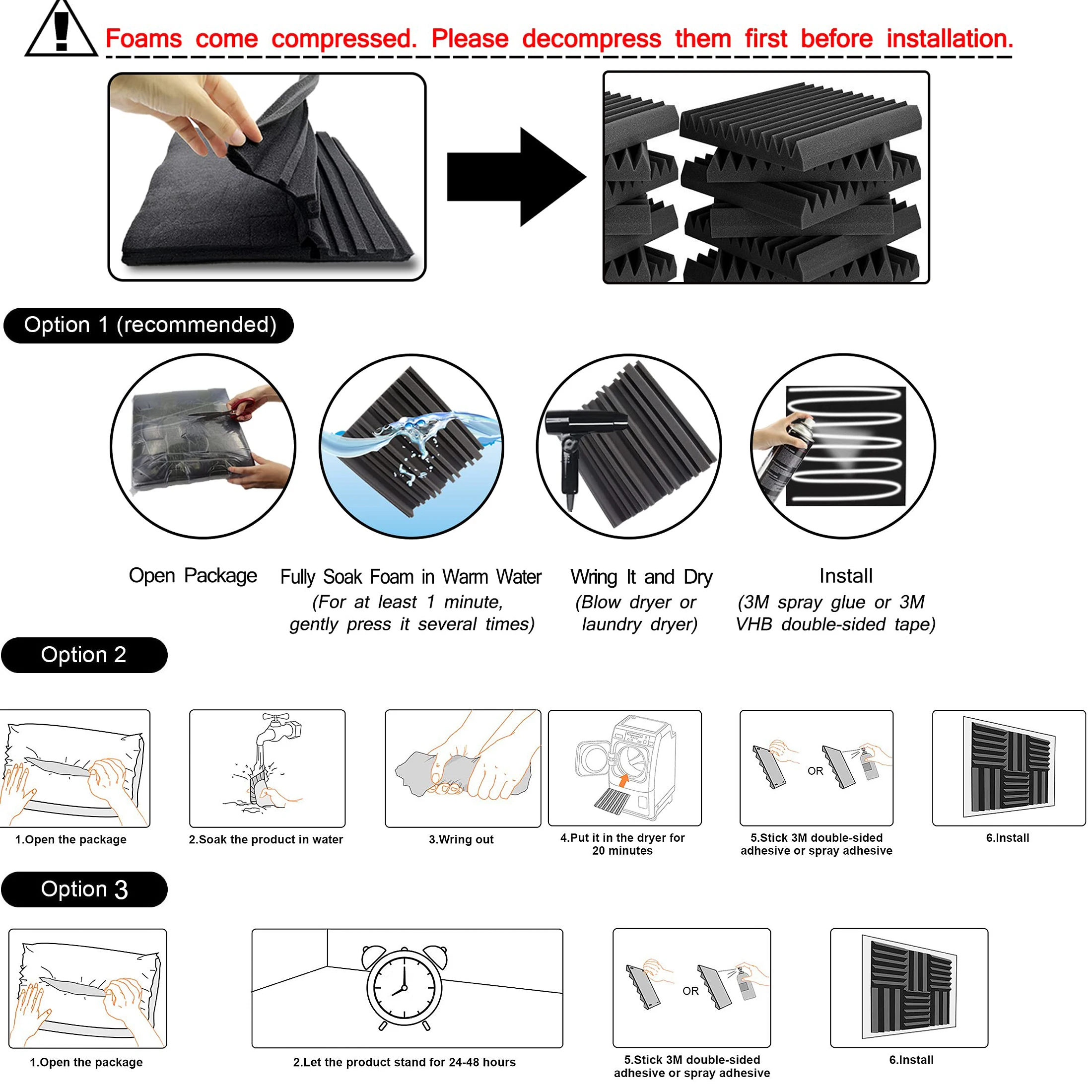 Sponge Stick - Black Foam Wedge 1