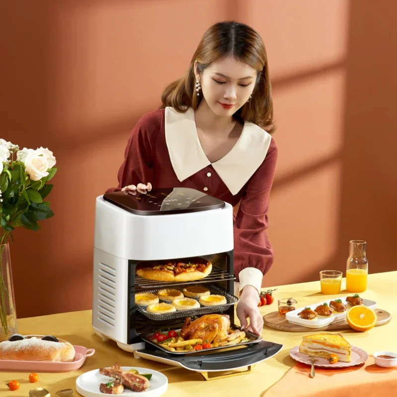 110V Air Fryer Oven Integrated Household Automatic Intelligent Deep Frying Pan Large Capacity Small Household Appliances
