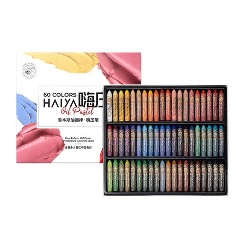 Paul Rubens Oil Pastel Bullet Tip Crayon 24/36/48/60/72 Colors Vibrant Color Drawing Painting Pens For Artists Beginners