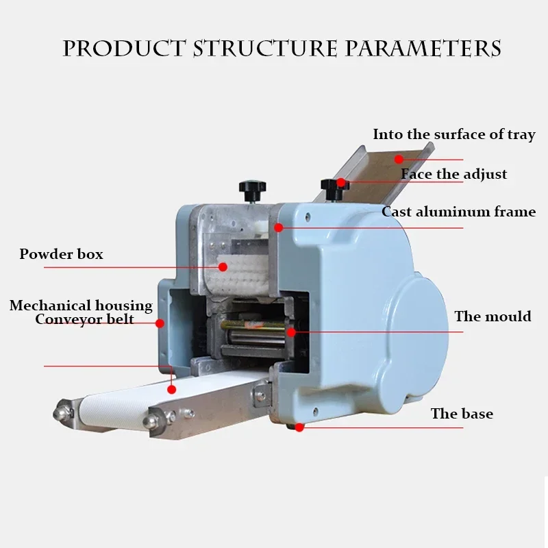 110/220V Dumpling Wrapper Machine Wonton Pasta Machine Maker Noodle Maker Commercial Home Noodle Press