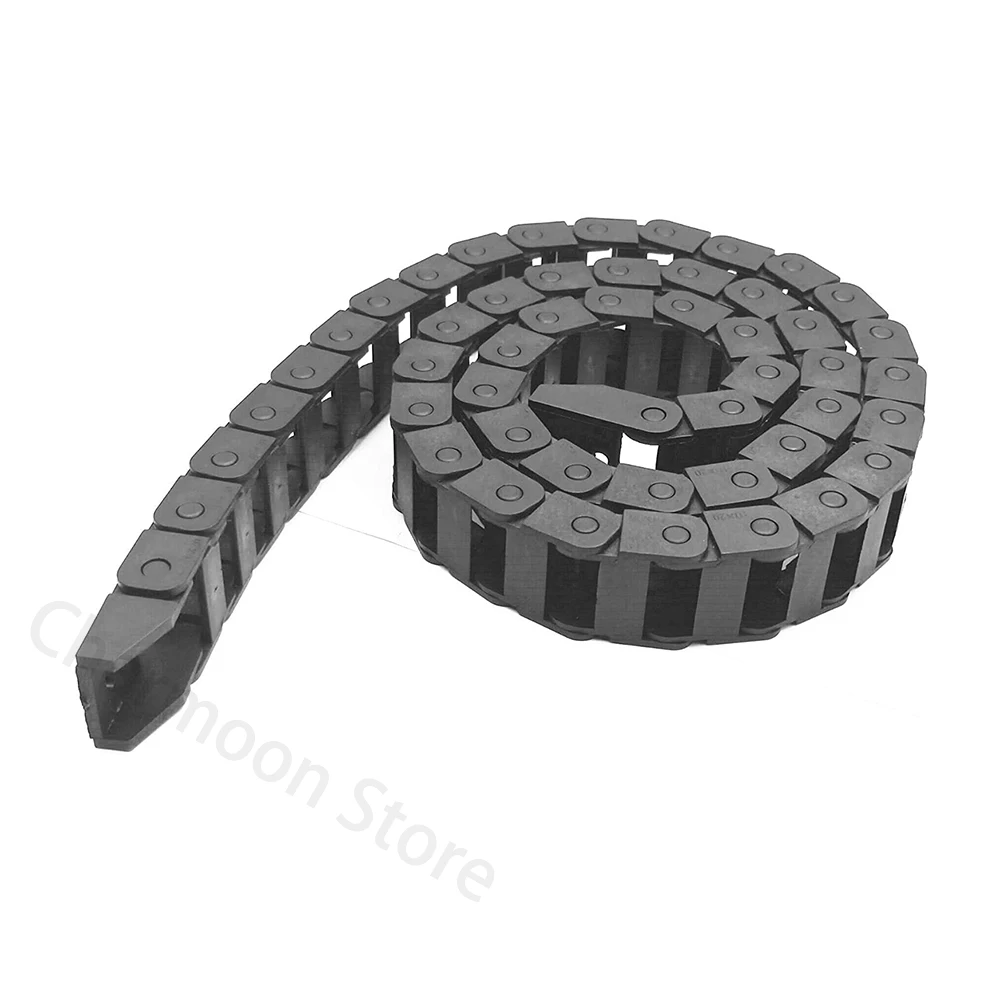 1m Cable Drag Chain Plastic Transmission Drag Chain For Machine Wire Carrier With End Connectors For Cnc Router Machine Tool