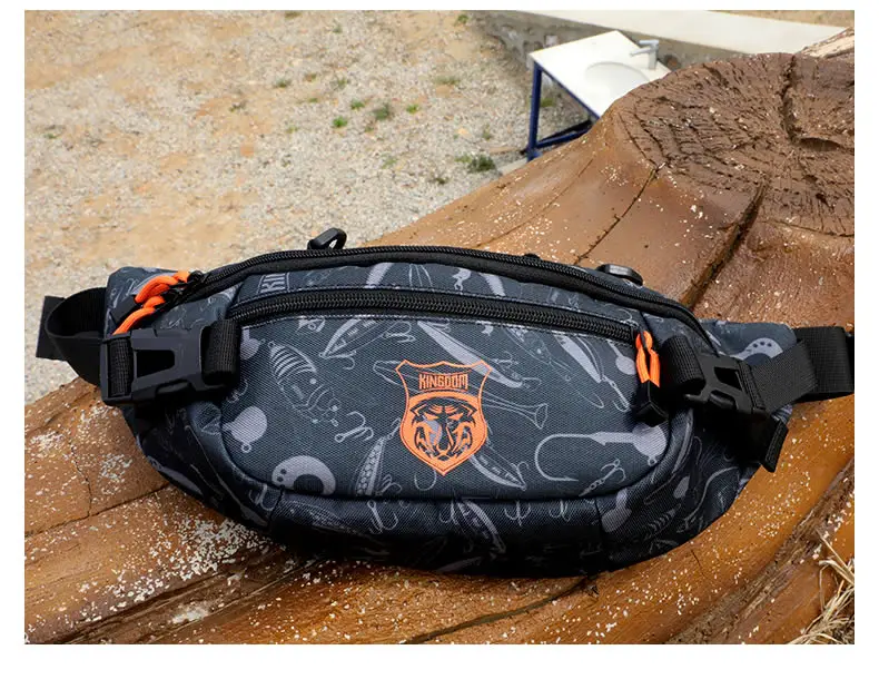 Kingdom Multifunktionale Angeltasche, Taille, Brust, taktischer Köder-Rucksack, 20 x 11 x 11 cm, wasserdichte Packung, Outdoor-Sporttasche – Detail 13