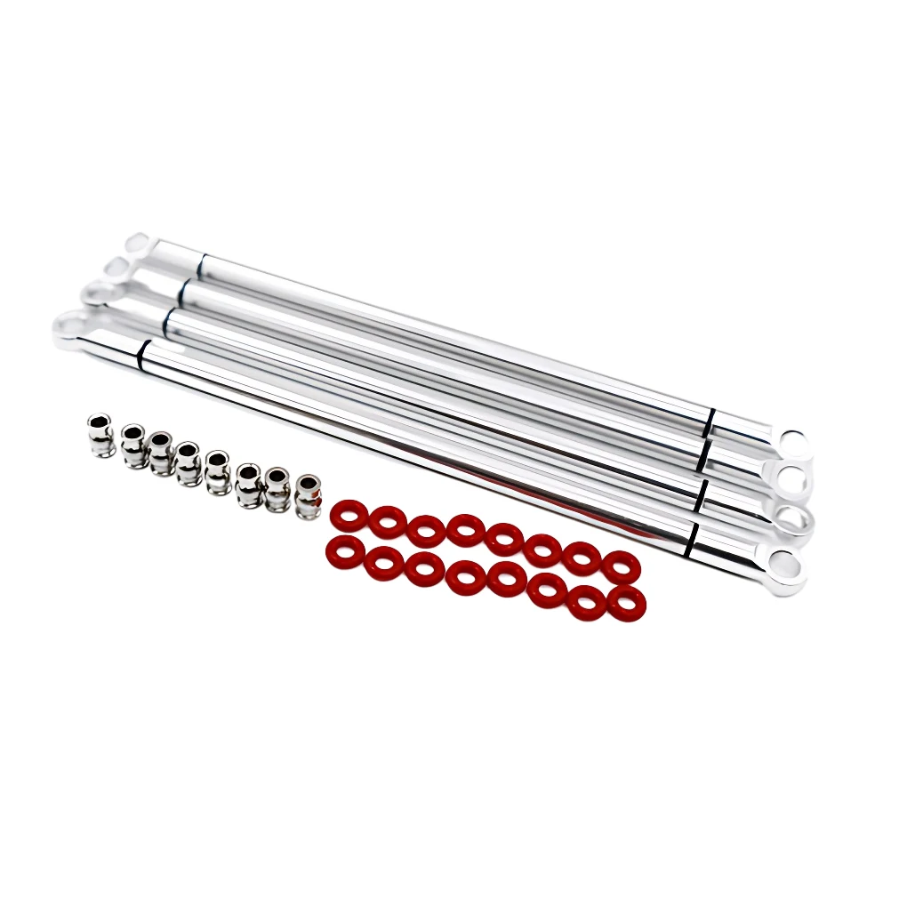 

4xMetal Adjustable Steering Link Rod Set for ECX RGT136100 1/12 Scale Trail Buggy Hop-ups Short Course Crawlers RC Upgrade Parts