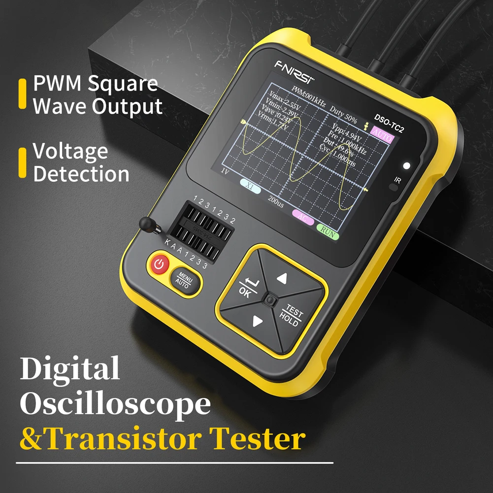 

DSO-TC2/DSO1511G Handheld Oscilloscope Transistor Detector Digital Oscilloscope LCR Meter Resistance Meter Capacitance Meter