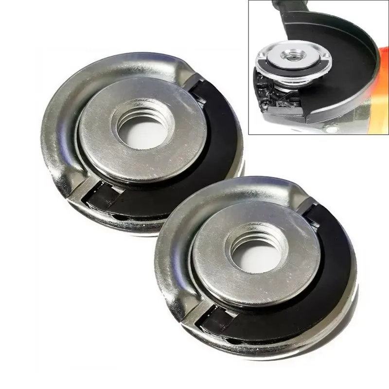 M14 Thread angle grinder self-locking pressing plate Black Quick release Flange Nut Clamping Power Chuck Tools Parts 1PC