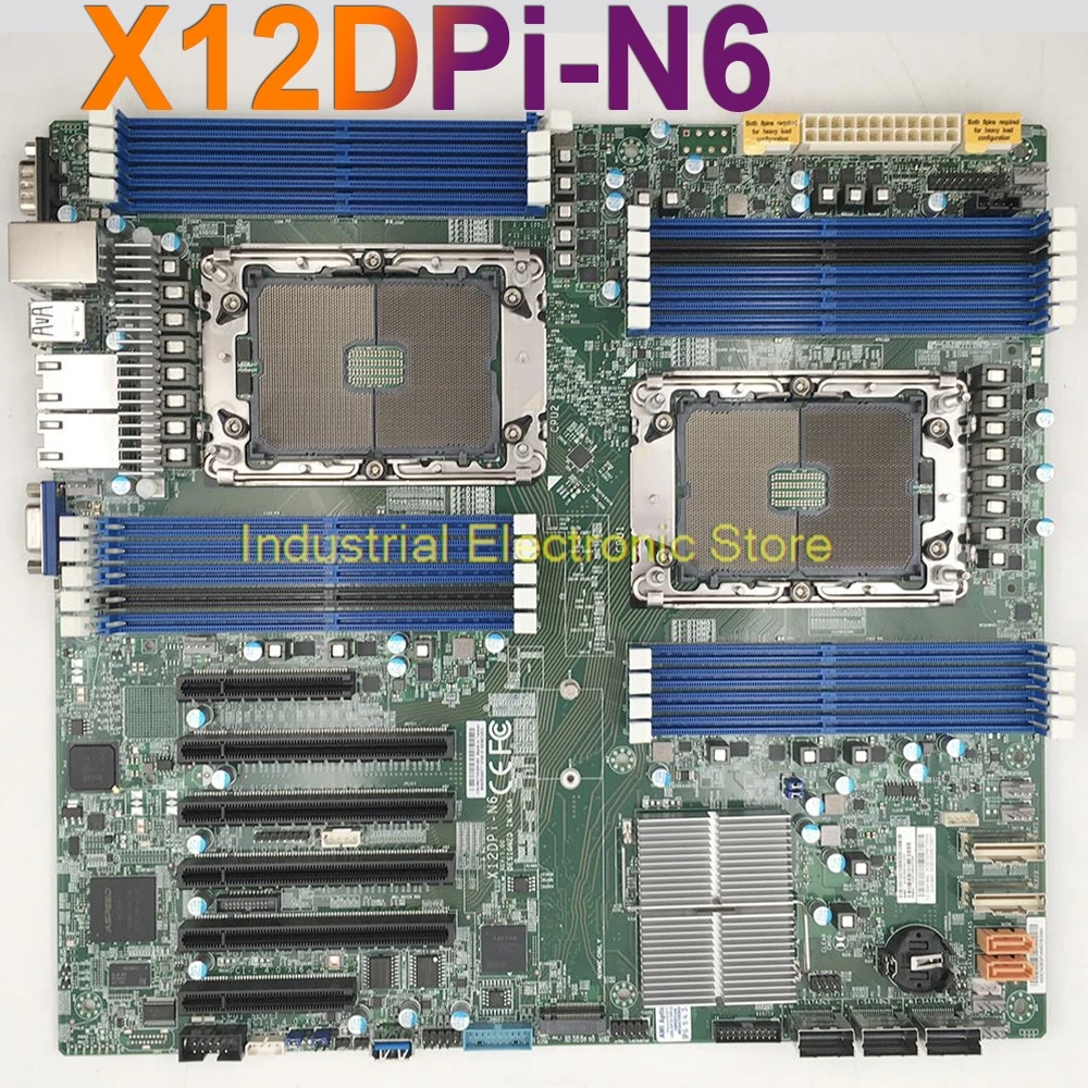 

E-ATX Dual-Way Server Motherboard LGA-4189 256GB C621A 14XSATA 3 DDR4-3200MHz For Supermicro X12DPi-N6