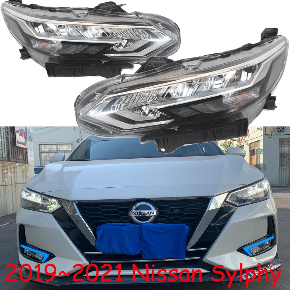 

Pop 1pcs 2020~2021y car bupmer sentra head light sylphy headlight car accessories all in LED daytime light sylphy fog light