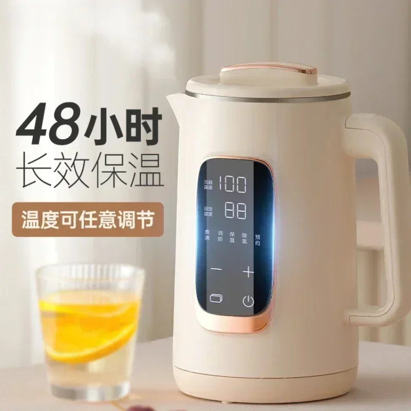 

Domestic Stainless Steel Thermostatic Electric Kettle Appliances Thermal Water Heating Heated Boil Thermos Tea Thermo Pot Home