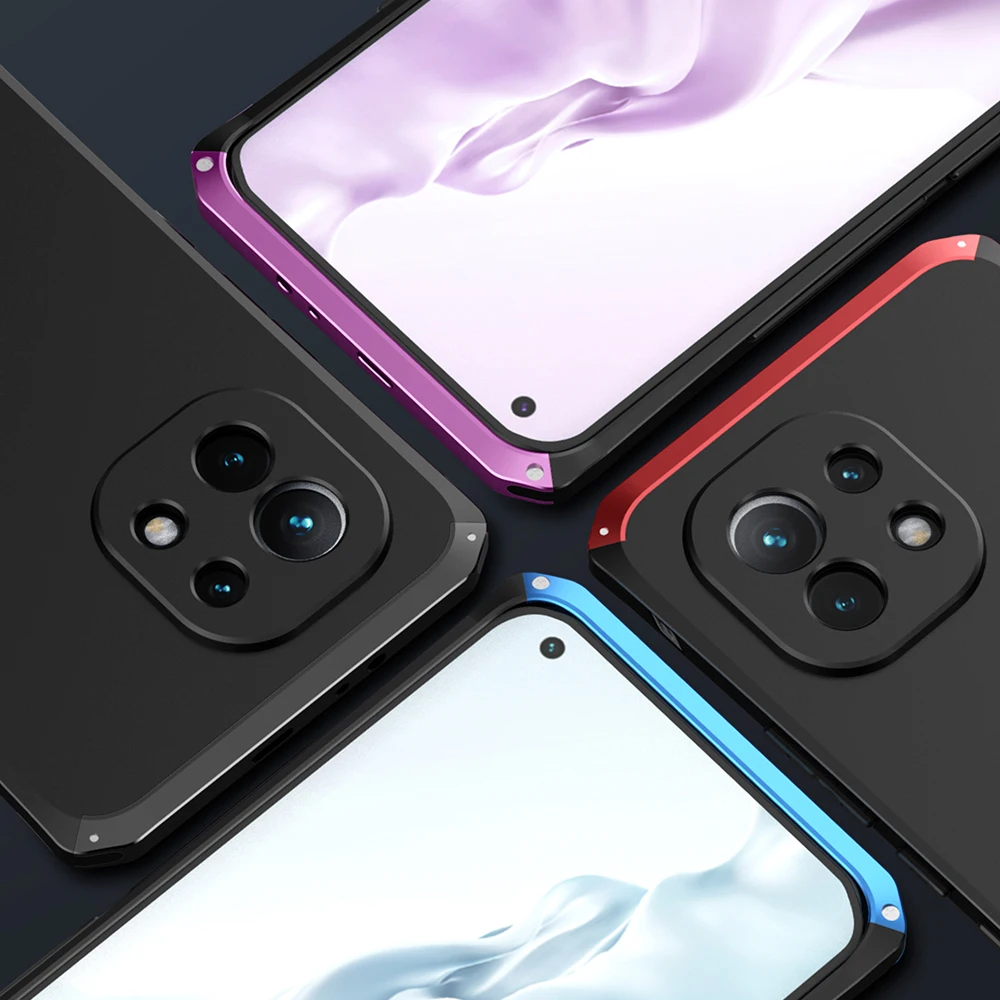 New Anti-fall Metal Frame PC Back For Xiaomi 11 Mi11 M11 Xiaomi11 Aluminum Alloy Bumper Case Cover