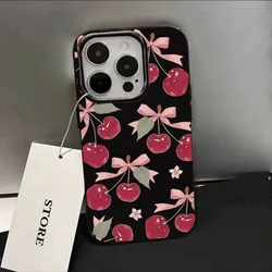 Chic Black Cherry Pattern Soft Phone Case - iPhone SE (2020) (T9989)