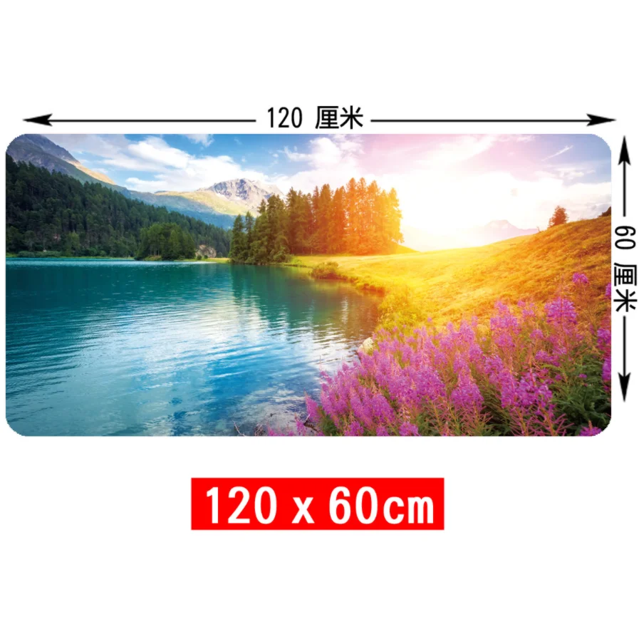 Almofada para Mouse Xxl Grande 120cm x 60cm para Decoração Escritório Anime Mesa Teclado para cs go Dota - Imagem 5