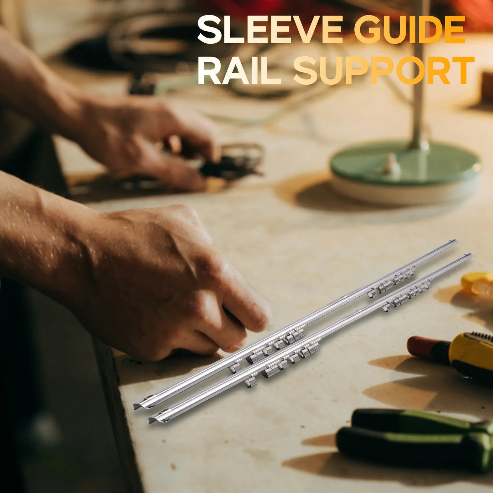 GIGI 3개 소켓 랙 홀더 1/4인치 3/8인치 1/2인치 레일에 16개 클립 포함 공구 정리함 보관함