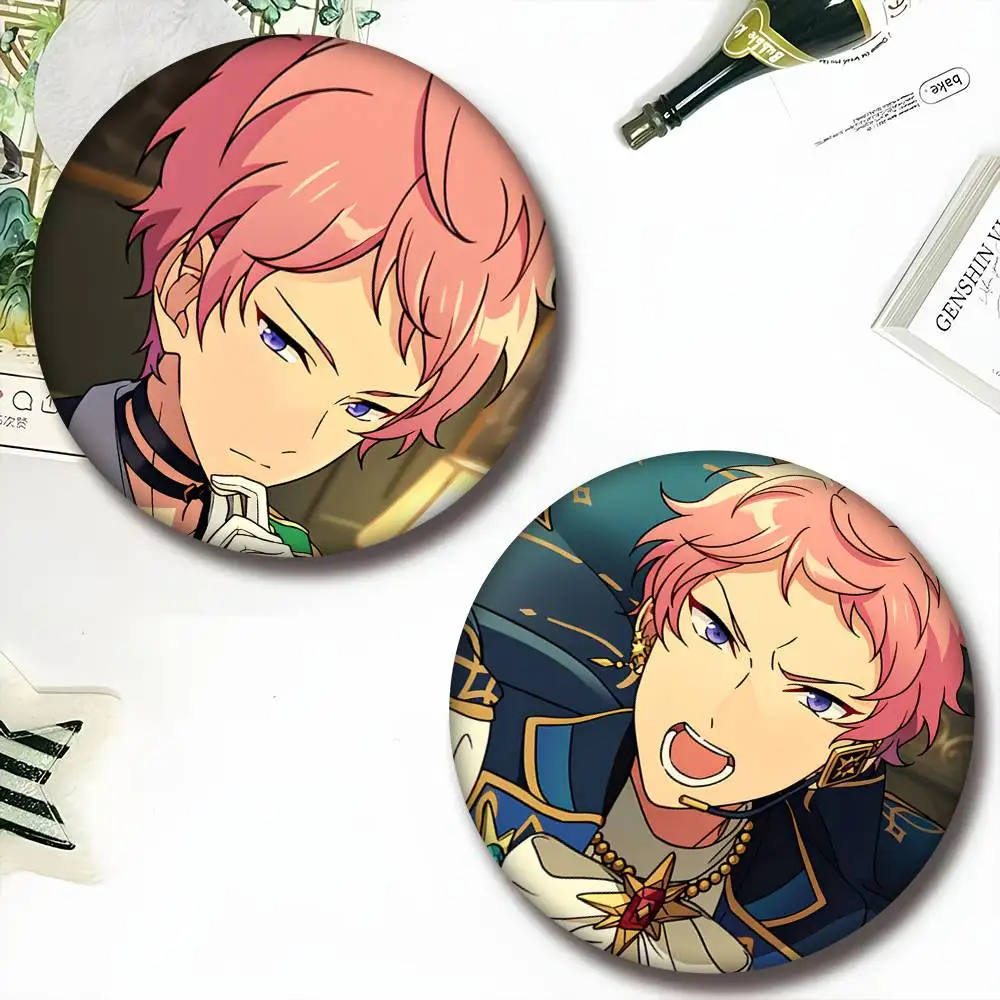 1pc Valkyrie Shu Itsuki Mika Kagehira EnsembleStars 스타일 배지 브로치 백팩 장 라운드 에나멜 핀 액세서리용