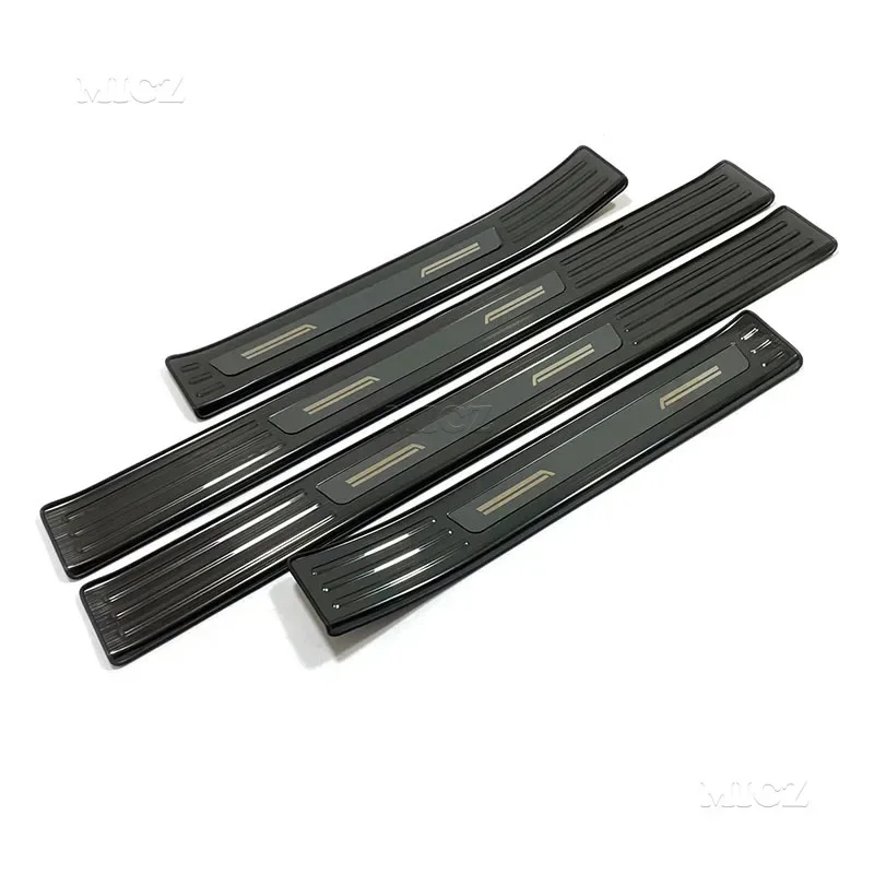 

For Honda Civic 11th Gen 2021 2022 Black Steel Car Door Sill Scuff Plate Cover Welcome Pedals Trim Stickers Accessories