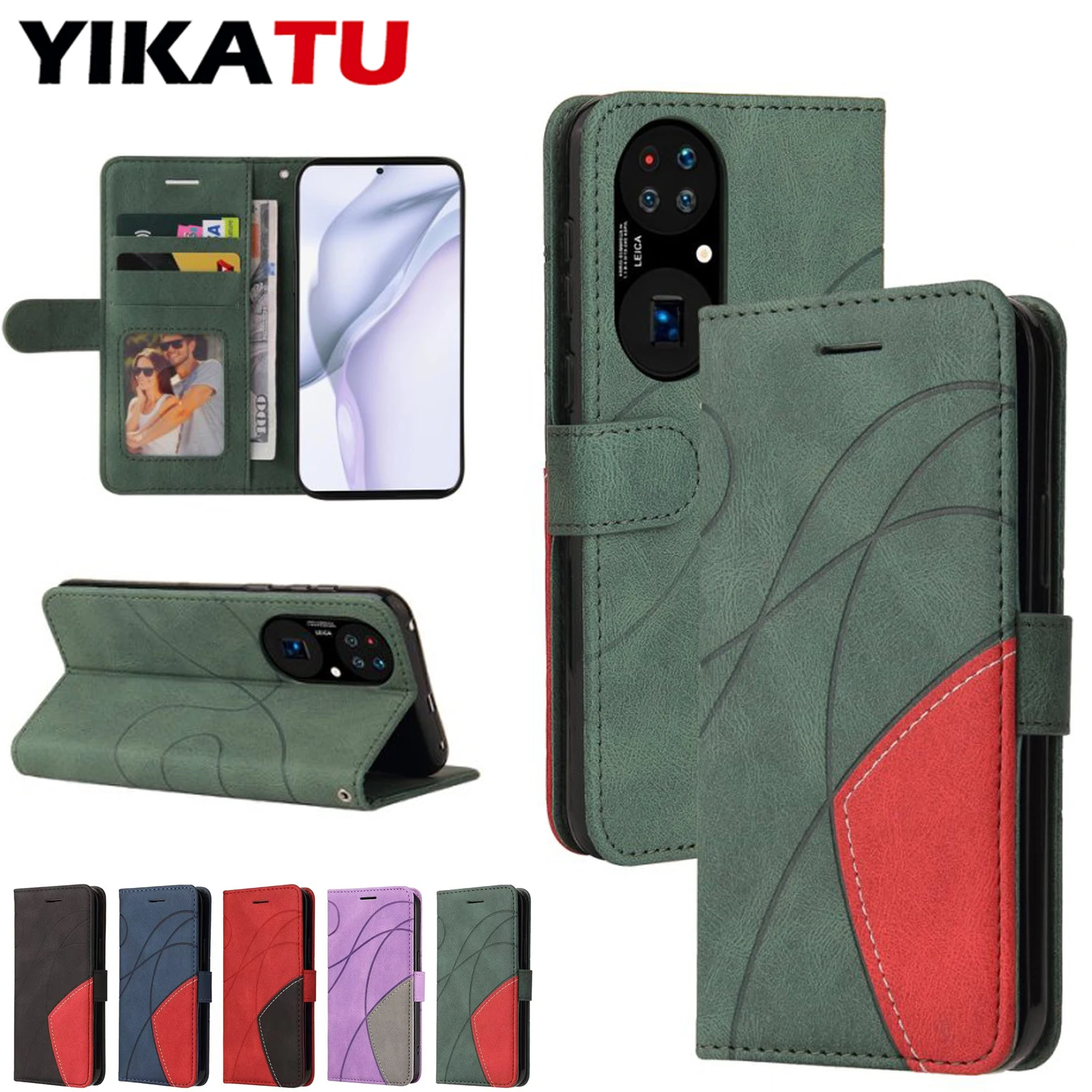 Premium PU Leather Flip Wallet Case for Huawei Honor - Universal Fit