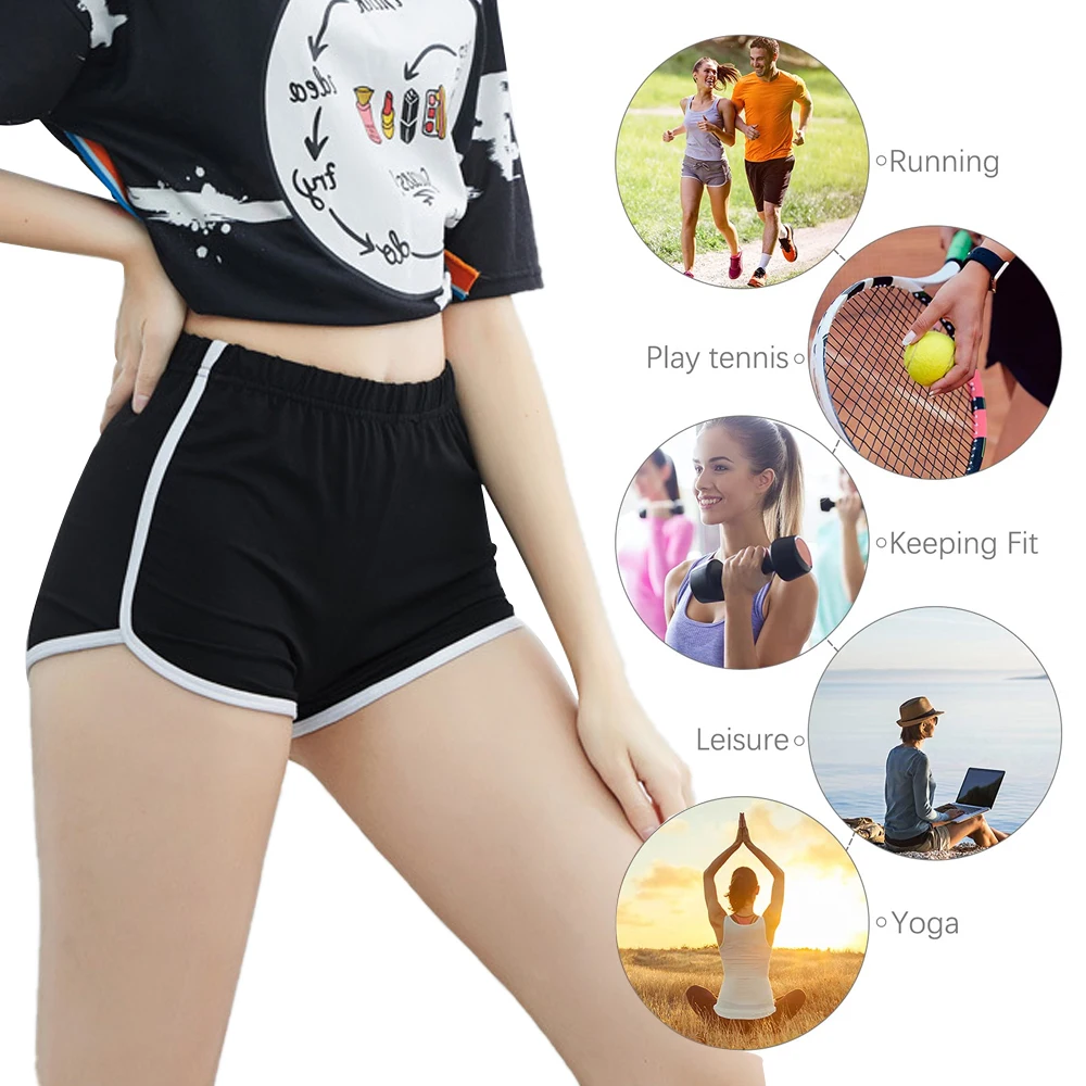 1 Pack Cotton Sports Shorts Summer Yoga Dance Pants Breathable Workout Running Shorts Dolphin Shorts for Women Sports Shorts