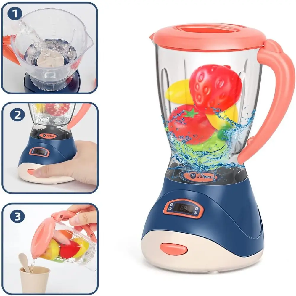 Kitchen Pretend Play Toys For Kids Electric Vacuum Cleaner Microwave Cooker Juicer Washing Machine Household Appliance Girls Toy 5