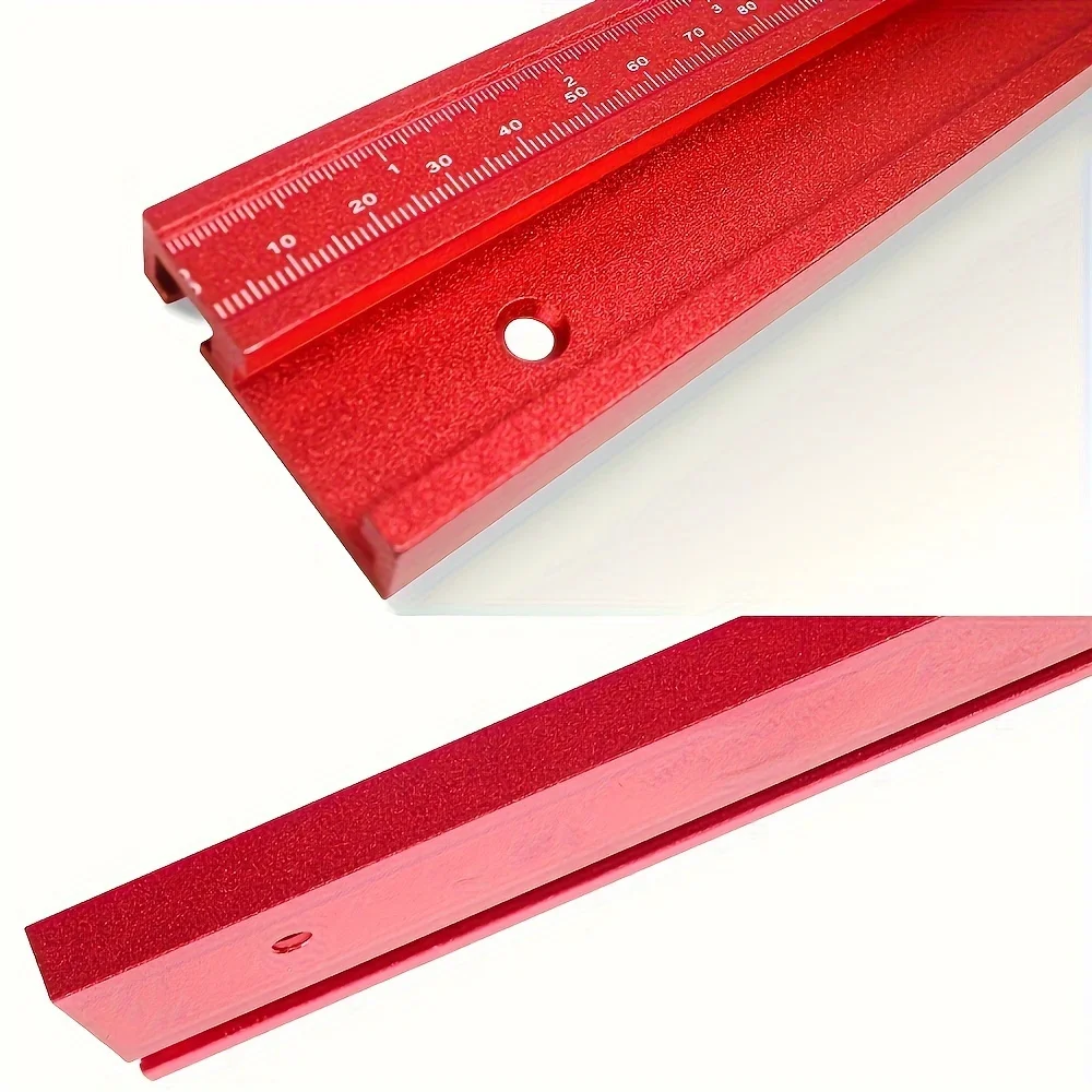 45Type T-Track Metric and Inch Limiter Woodworking Chute Precise Scale Woodworking Measuring Tools 1Set