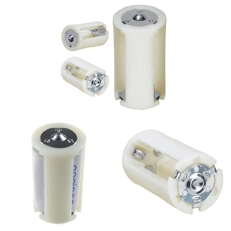 4PCS AA To D Battery Box High Quality 3x AA To D Size Battery Adapter Converter Holder Switcher Case Box For Battery Storage