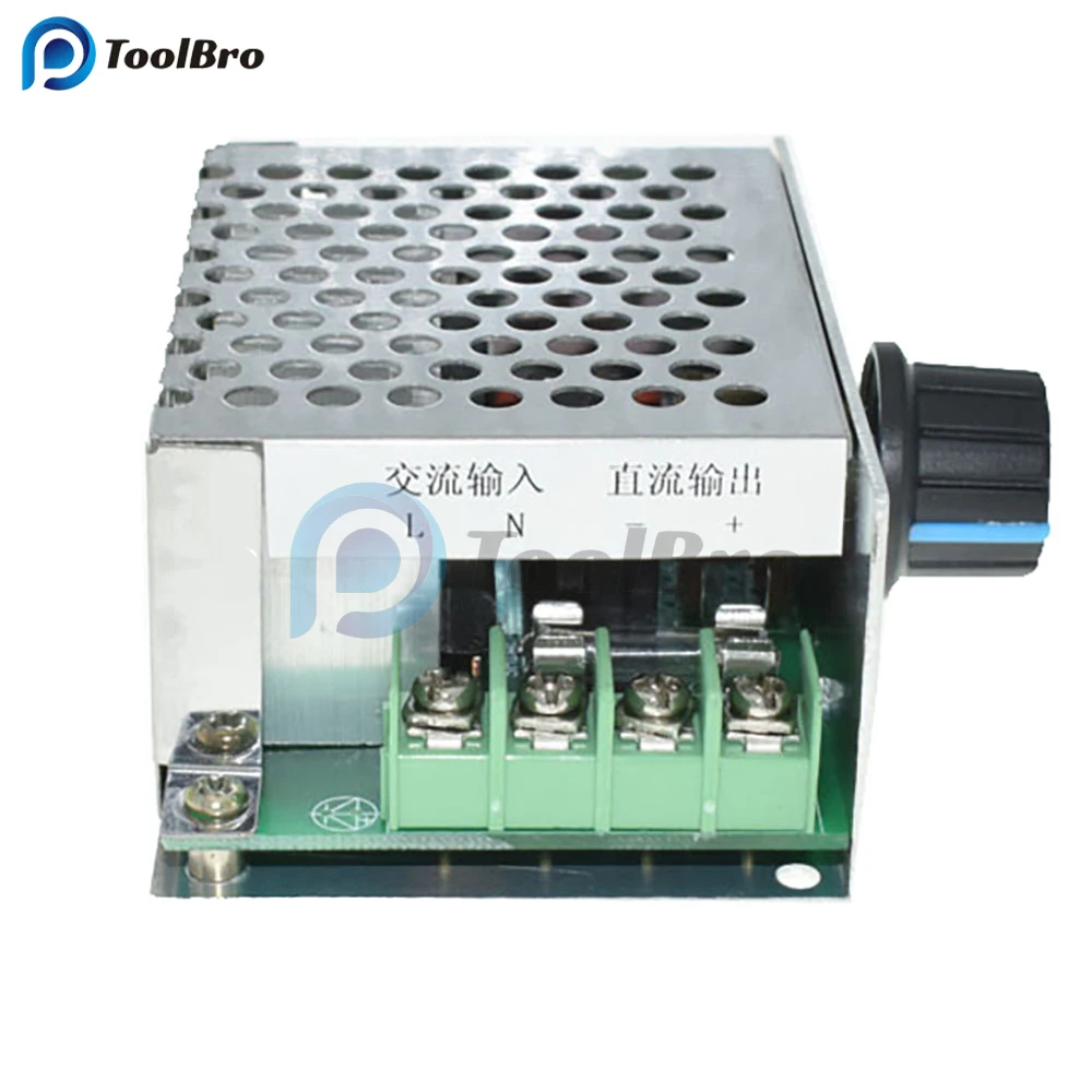 Description Picture 3 of itemInput AC 220V Output DC 10-210V PWM Controller Voltage Regulator DC Motor Speed Regulator Governor with Potentiometer Switch