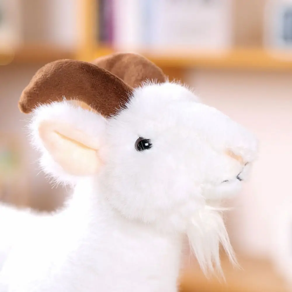 PP Cotton Baby Goat Plush Doll Fluffy 18/30cm Horned Sheep Plush Toys Soft Lovely Baby Goat Keychain Valentine's Day Gifts