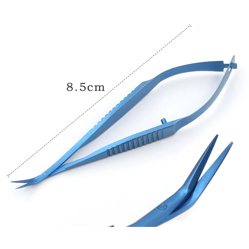 8.5CM Ophthalmic Microscopic Animal Experiment Vascular Scissors Conjunctiva Corneal Iris Capsulotomy Vannas Scissors veterinary surgical instruments ophthalmic microsurgical scissors