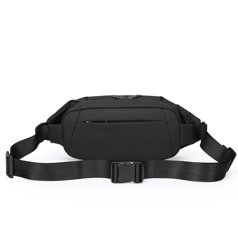 Waist bag | fashionable chest bag suitable for hiking, running and outdoor activities, black, durable suture design