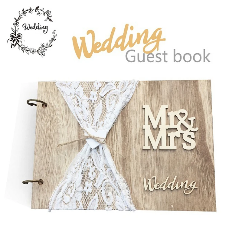 Wedding Guestbook 10/40 Sheets Personalized Guest Book Alternative for Wedding Decoration A4 Album Photo Mariage Gift message book