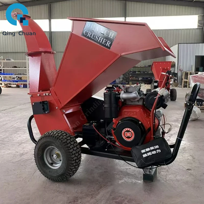 Tree Branch Crusher High Quality 16 HP Efficient Wood Cutting Machine Portable Customized Tree Branch Shredder 4