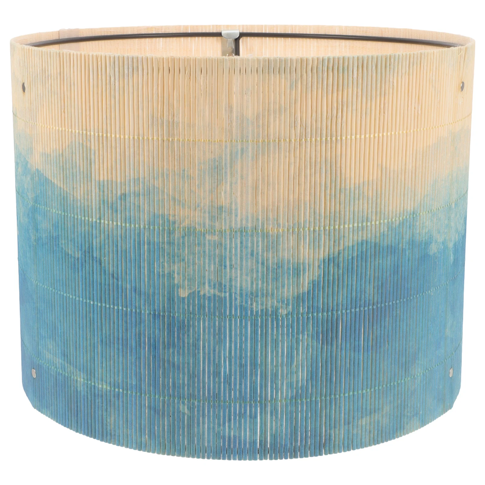 

Small Lamp Shade European Watercolor Gradient Print Abstract Bamboo Lampshade Home Decoration Chandelier E27 Screw Table