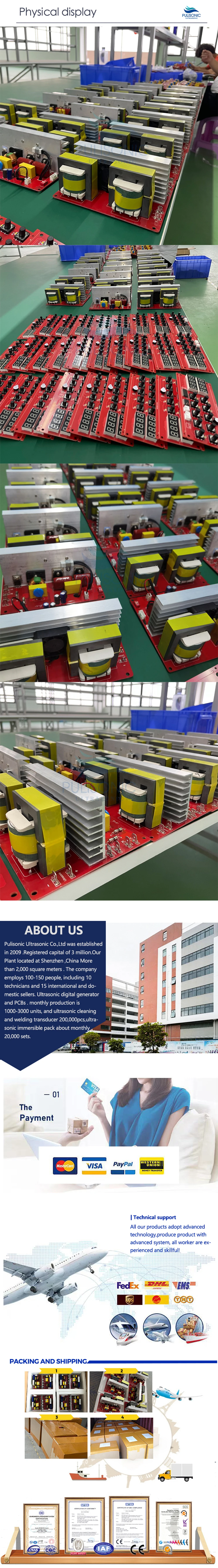 Description Picture 3 of itemDifferent Frequency Ultrasonic Circuit Generator Card 500W For Driving Metal Parts Cleaner