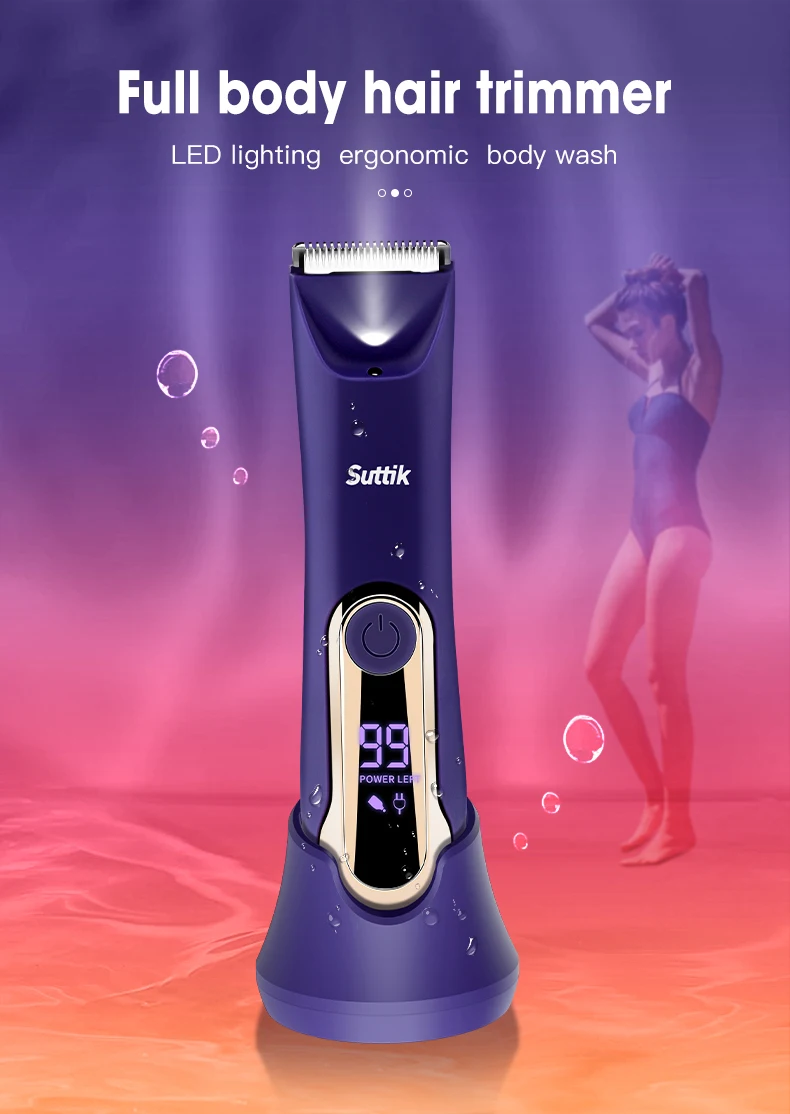 Description Picture 3 of itemRESUXI 8117 Women's Electric Body Hair Trimmer Full Body Waterproof Hair Clipper Illuminable Private Pubic Hair Leg Epilator